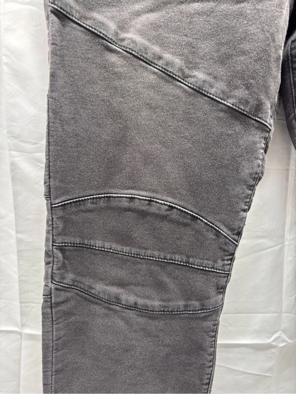 True Religion Biker Jeans Mens Size 32 Charcoal Black Rocco Moto Relaxed Skinny